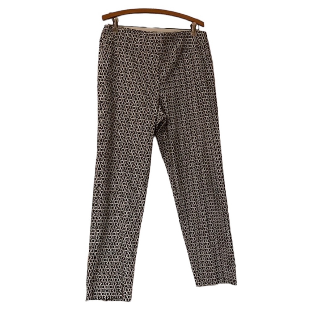 Krazy Larry pull on knit pants in black and white print. Size 12. NWT